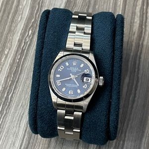 Rolex Date Blue Dial Stainless Steel 26mm